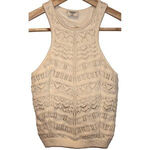 Abercrombie & Fitch Cream Lace Tank Top